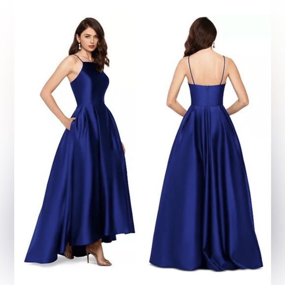 Betsy & Adam Elegant Blue Gown with Pockets NWT Size 10 - Picture 1 of 6